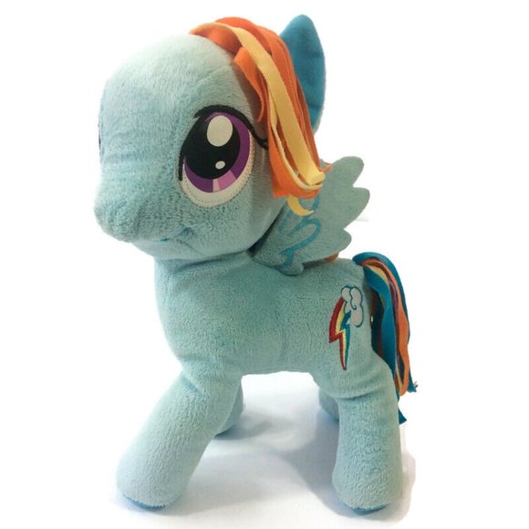 My Little Pony Rainbow Dash Plush 11" Tall Stuffed Animal Toy Cloth Hair Hasbro - Picture 7 of 11
